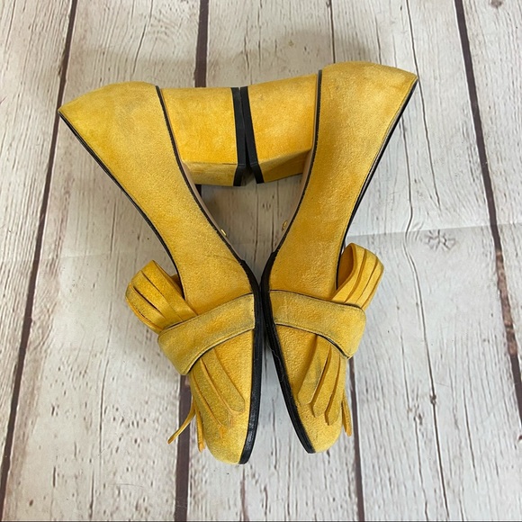 Gucci marmont double G suede fringe pumps - Picture 6 of 16